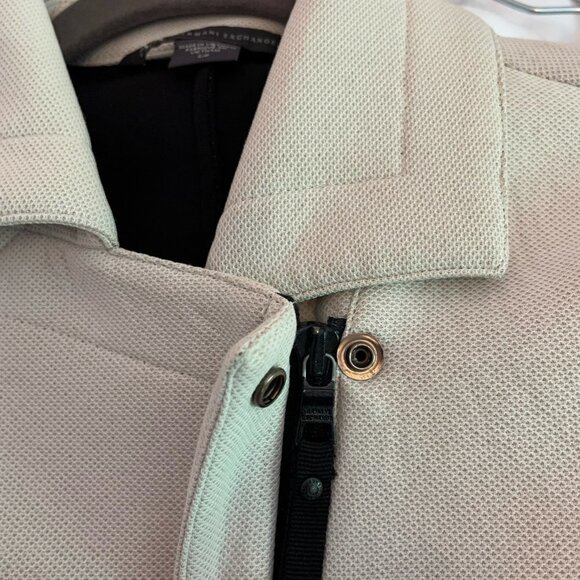 Armani Exchange A/X moto jacket blazer cream black small - Picture 7 of 9